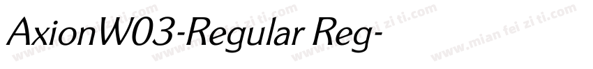AxionW03-Regular Reg字体转换
